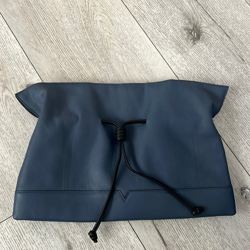 The clutch navy blue with black